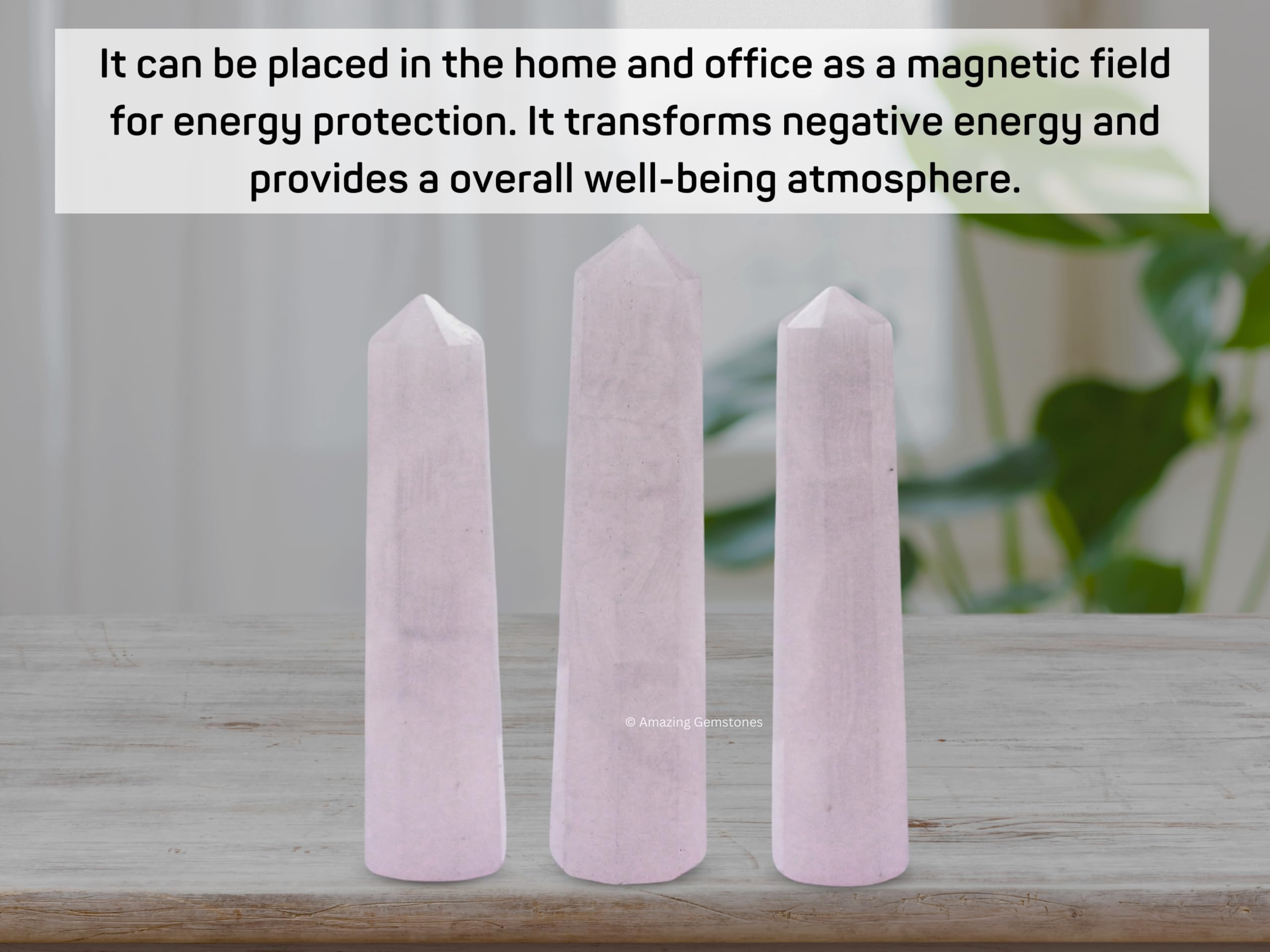Amazing Gemstone Pink Calcite tour-cristal-pointe parfait pour Reiki et concentration