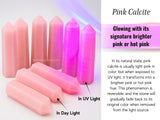 Amazing Gemstone Pink Calcite tour-cristal-pointe offre une focalisation d’énergie directionnelle