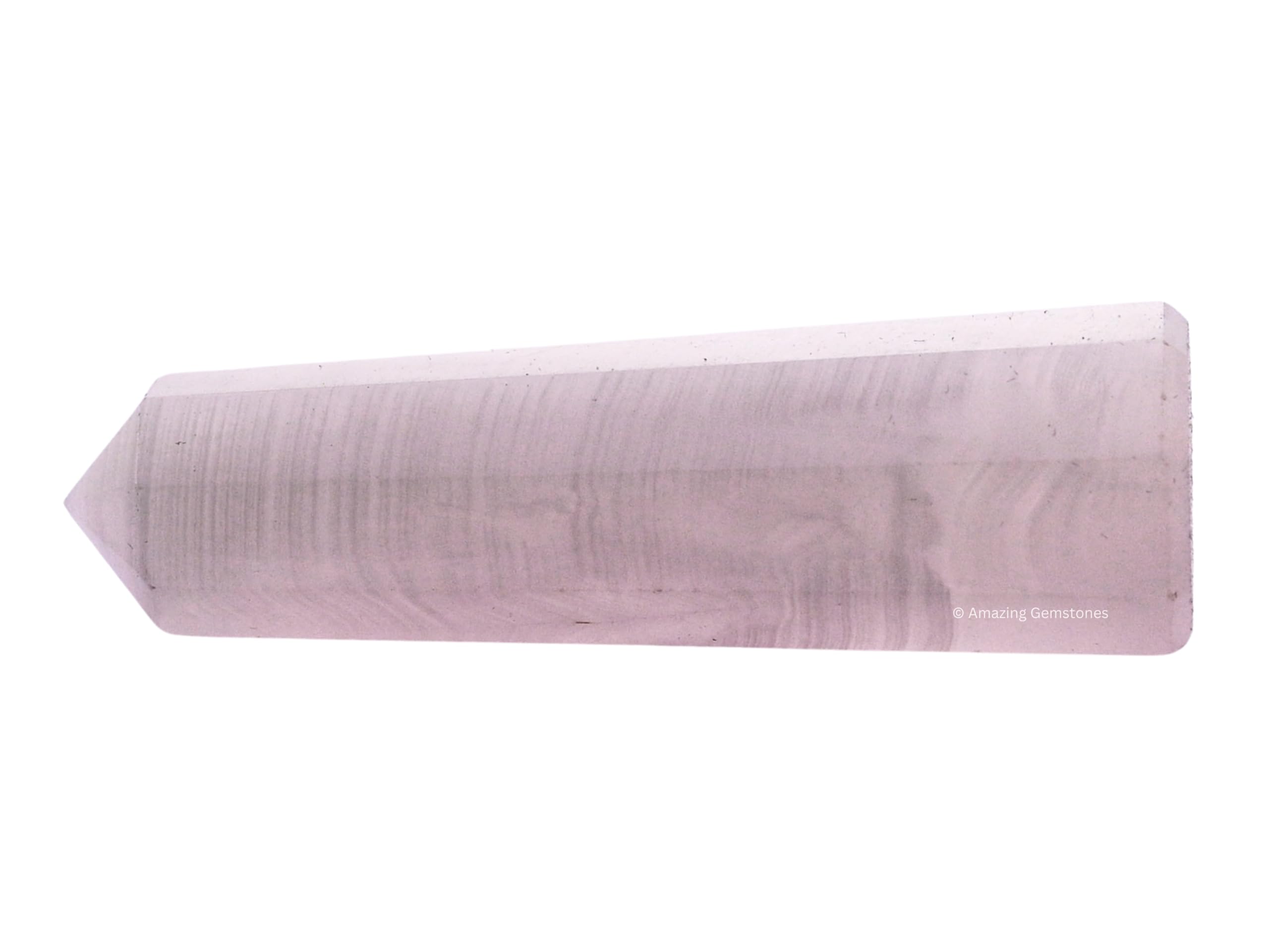 Amazing Gemstone calcite rose – Pointe rose en cristal, focalise l'énergie pour méditation.