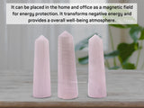 Amazing Gemstone calcite rose – Tour rose idéale pour un espace de travail harmonieux.