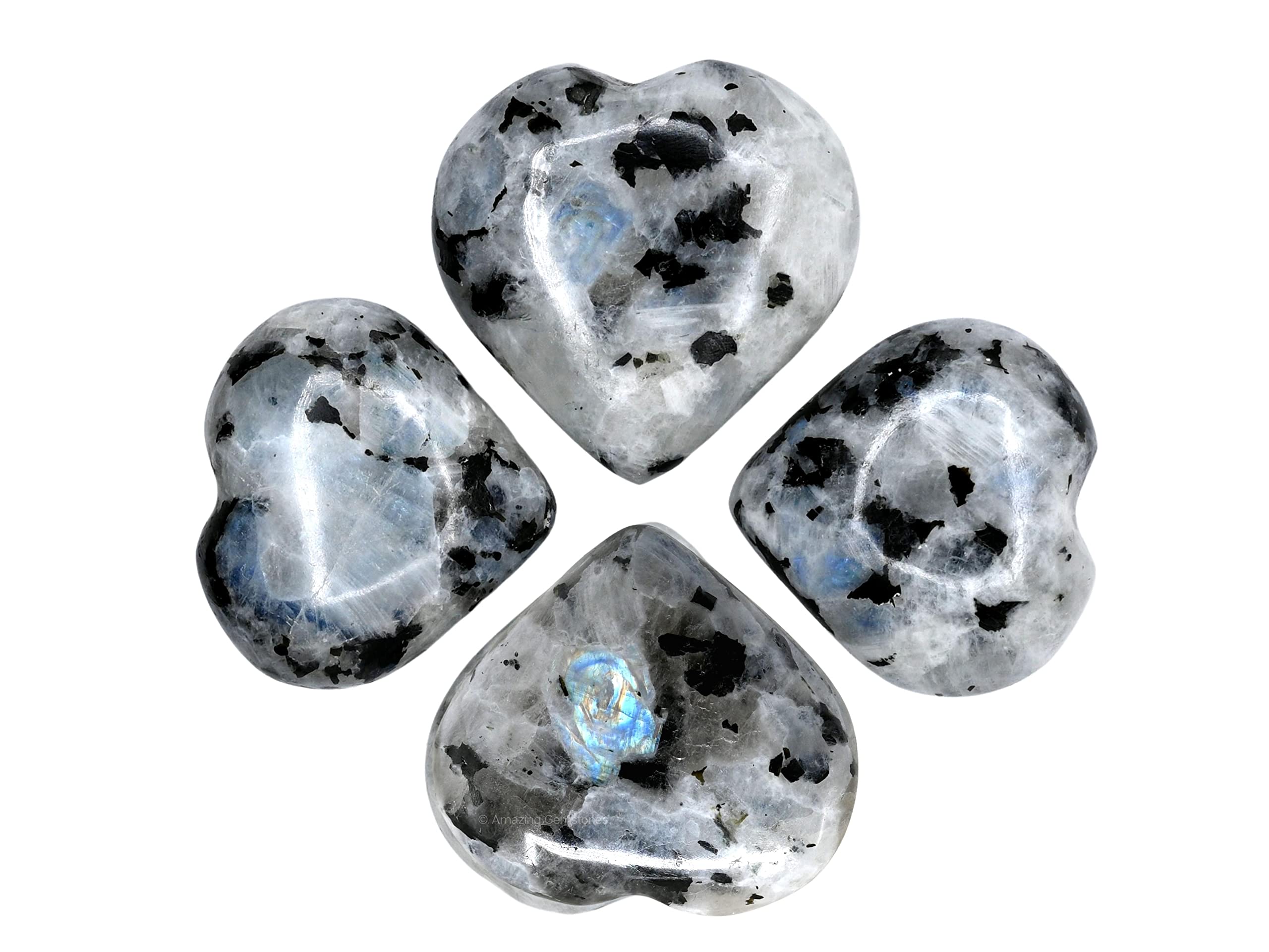 Amazing Gemstone Rainbow Moonstone: pochette velours prête à offrir