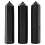 Amazing Gemstone point cristal shungite - utilisée dans la méditation et l’aménagement d’espace.