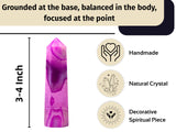 Pointe agate rose Amazing Gemstone favorise purification et énergie revitalisée.