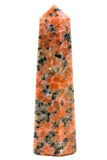 Amazing Gemstone Pointe Calcite Rose, idéale pour méditation et harmonisation de l'énergie.