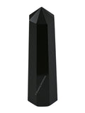 Amazing Gemstone pointe-cristal noir obsidienne, énergie dirigée pour protection et équilibre.