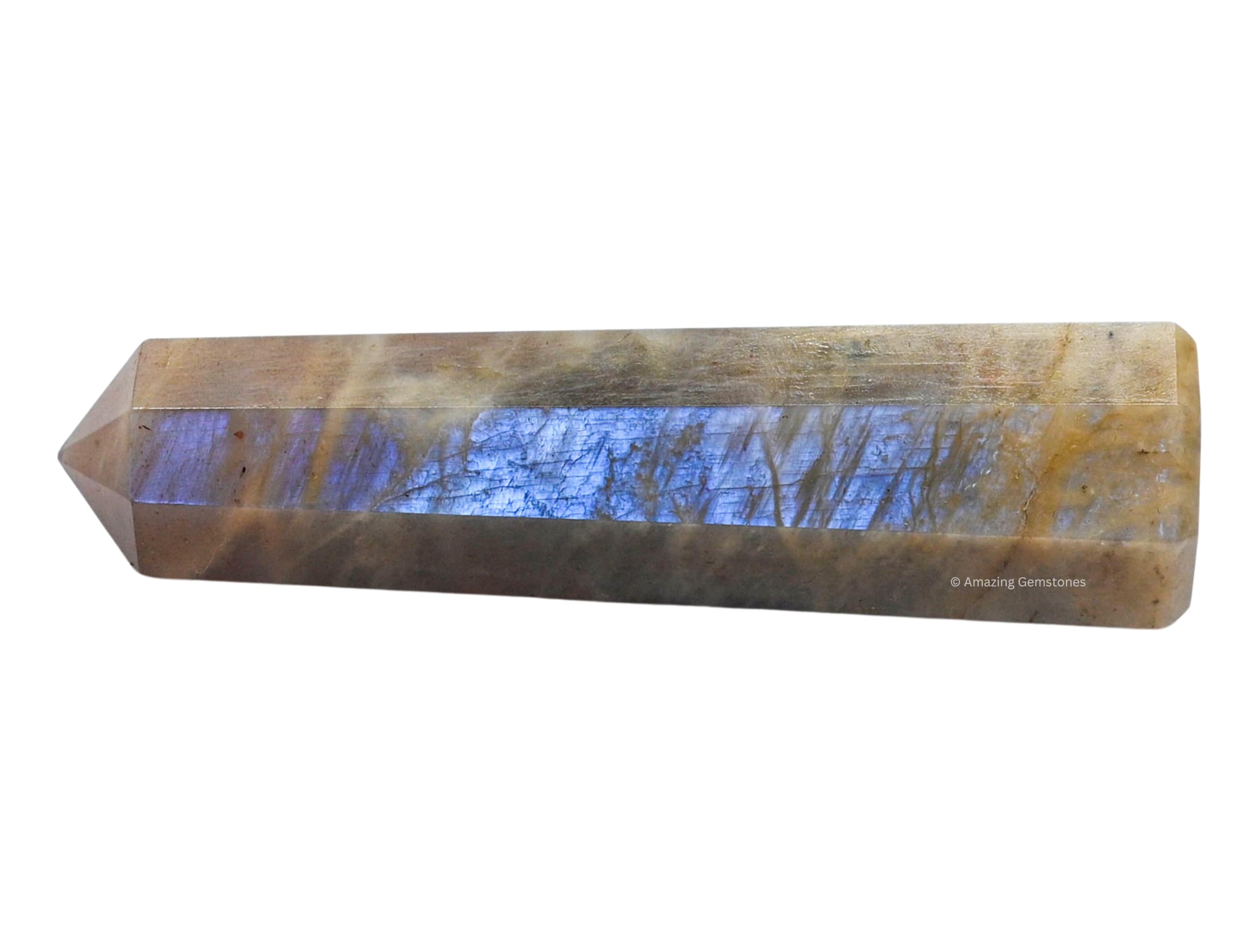 Amazing Gemstone pointe-cristal-soleil-lune-direction-energie: dirige l'énergie vers vos objectifs.