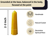 pointe-direction énergie aventurine jaune d'Amazing Gemstone, outil puissant pour intentions.