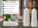 Amazing Gemstone - pointe quartz neigeux purifiant l’air spirituel