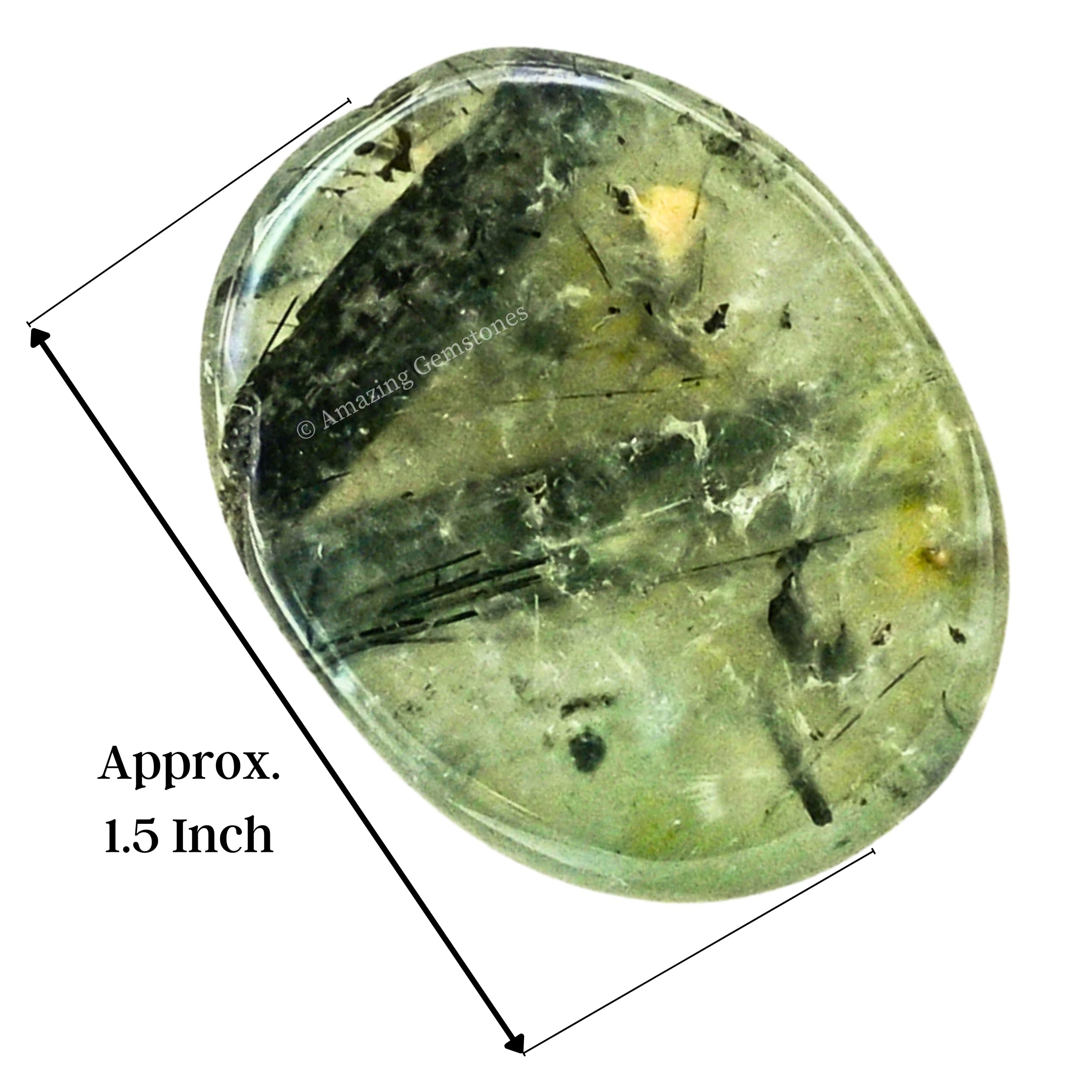 Amazing Gemstone Prehnite accessoire tactile favorisant concentration et calme intérieur.