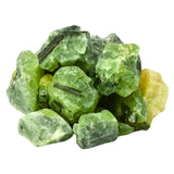 Préhnite brute dans sachet velours, parfait pour offrir ou collection.