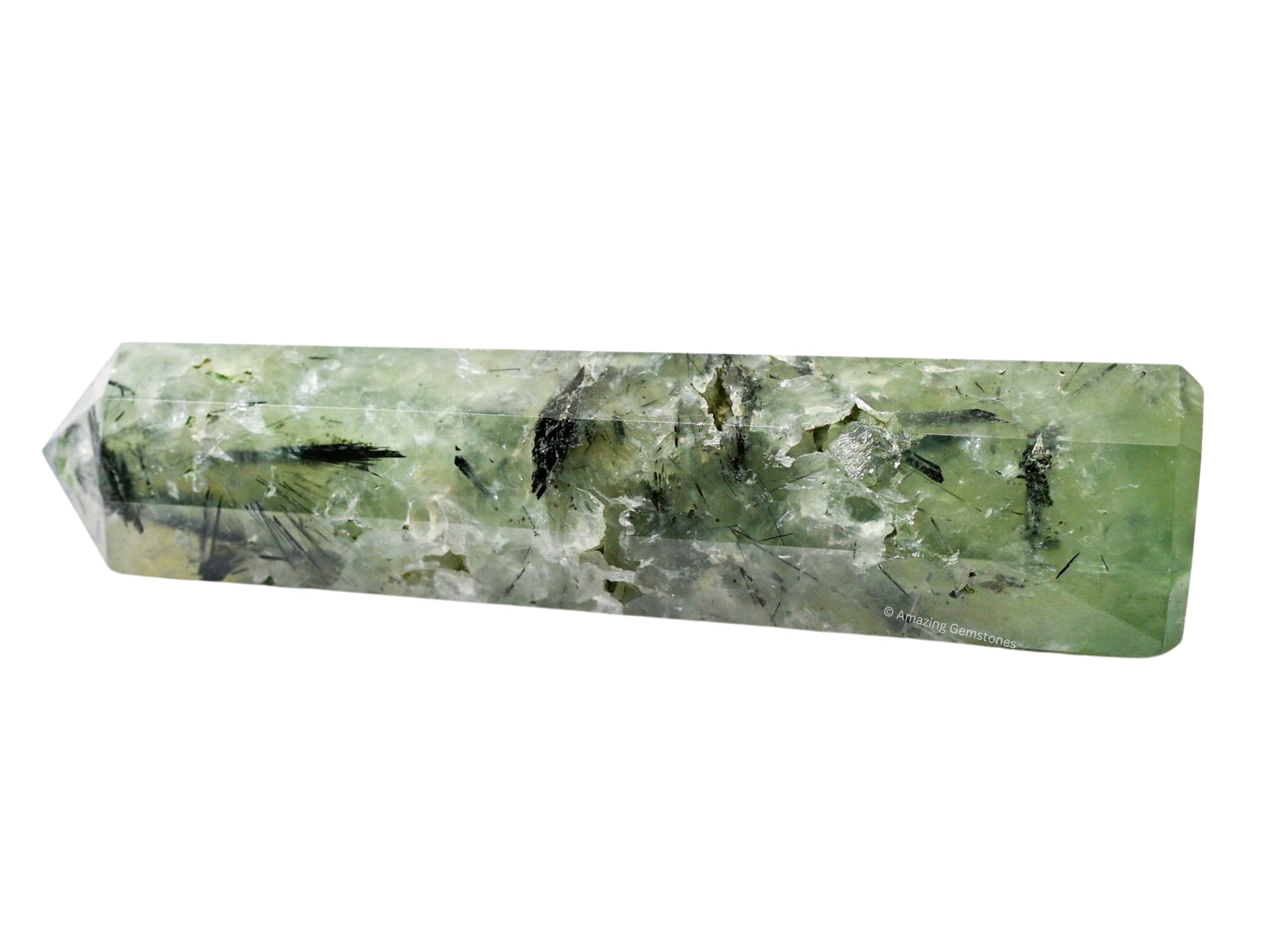 Amazing Gemstone Prehnite tour cristal-emplacement-grille: centre de grille pour équilibrer l'énergie.