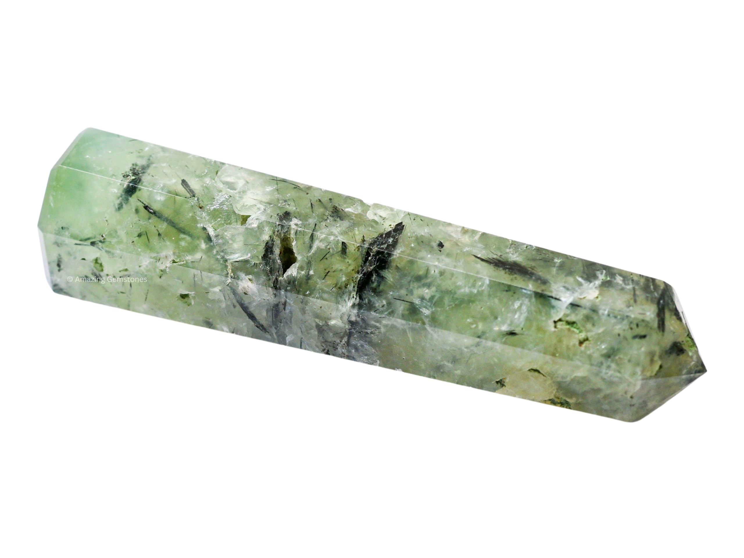Amazing Gemstone Prehnite tour cristal-energie-focus: énergie concentrée pour méditation et concentration.