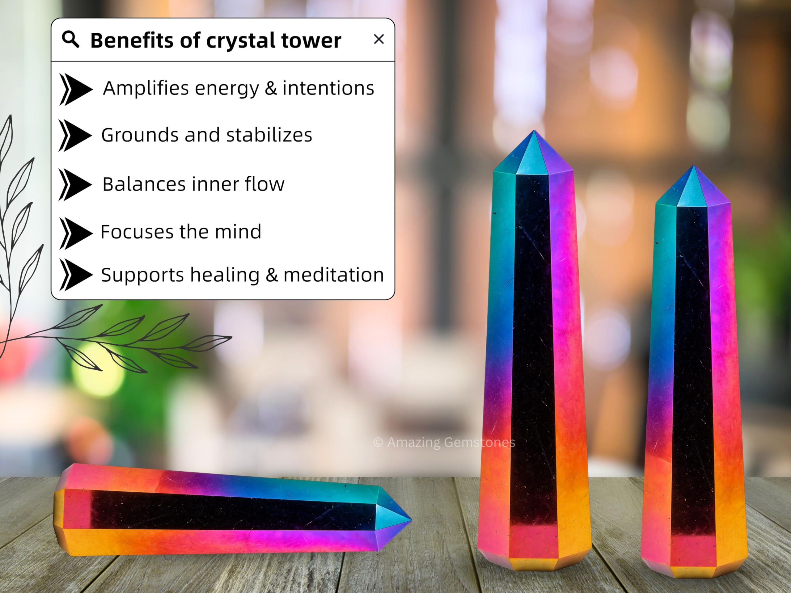 Amazing Gemstone Protection et Intentions Focus : protection douce et intentions claires.