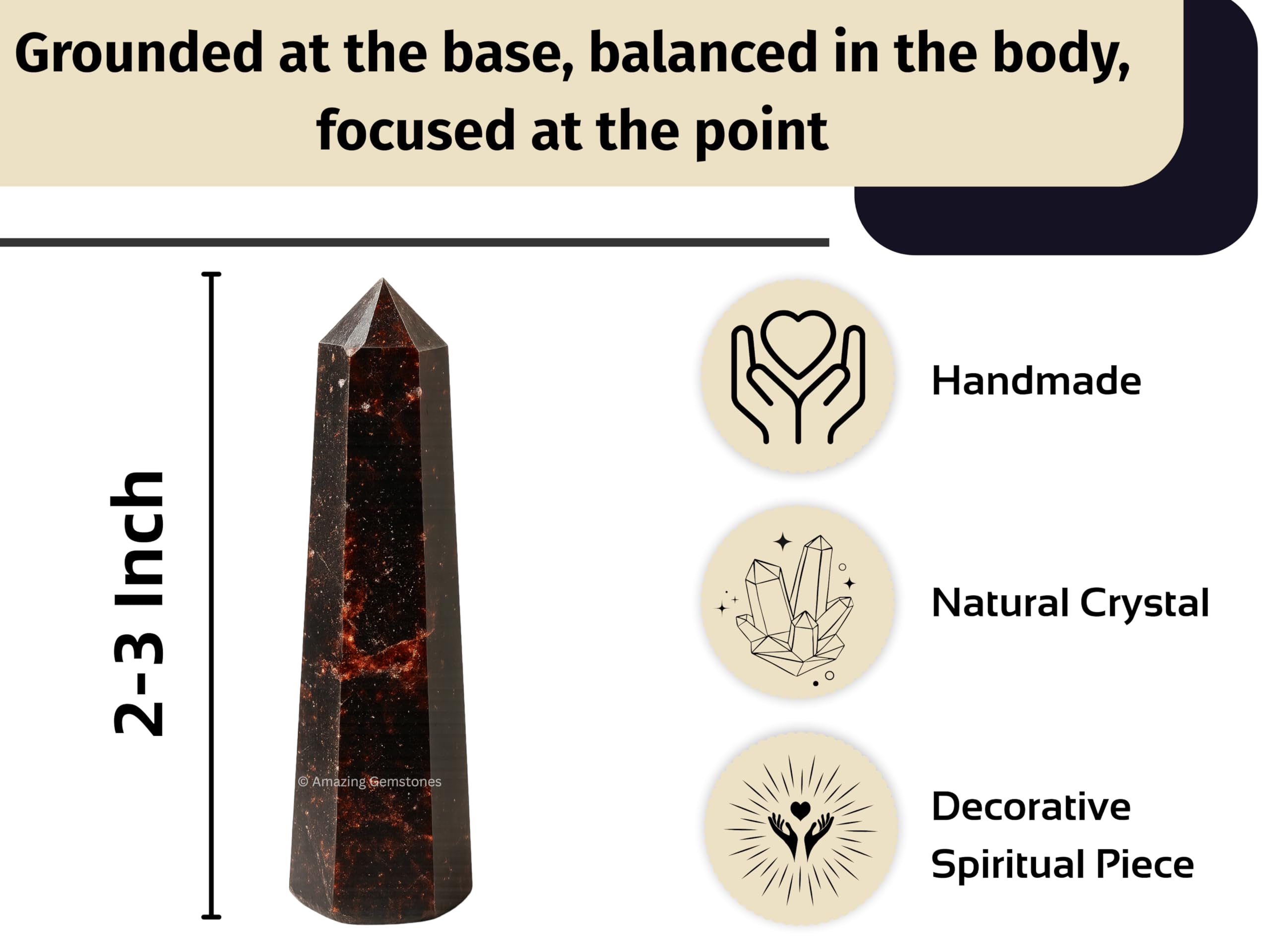 Purification énergie grenat Amazing Gemstone pour purifier l'espace.