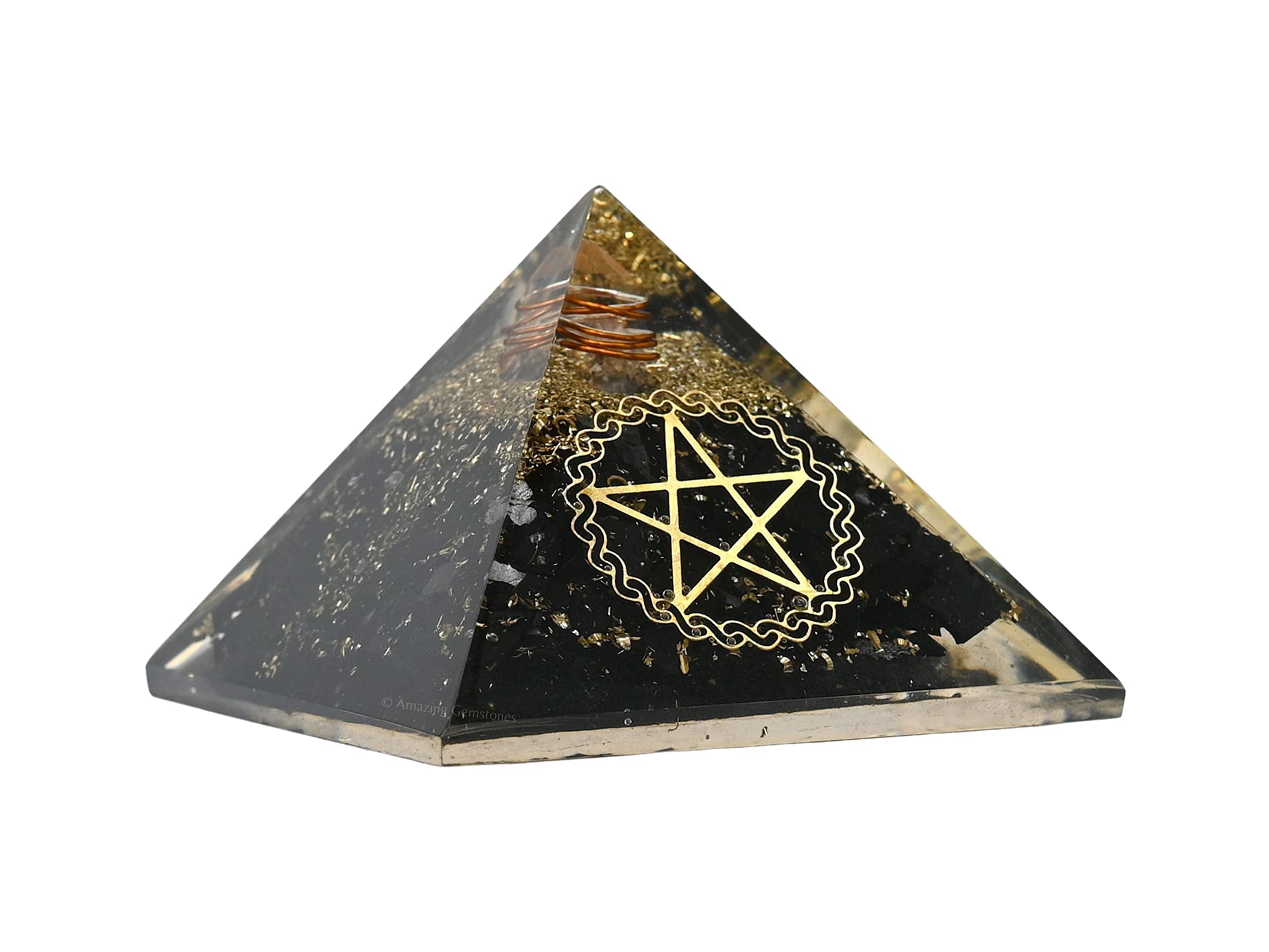 Amazing Gemstone pyramide avec étui velours: rangement élégant