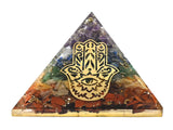 Amazing Gemstone pyramide orgonite grande, idéale pour l'harmonie dans l'espace.