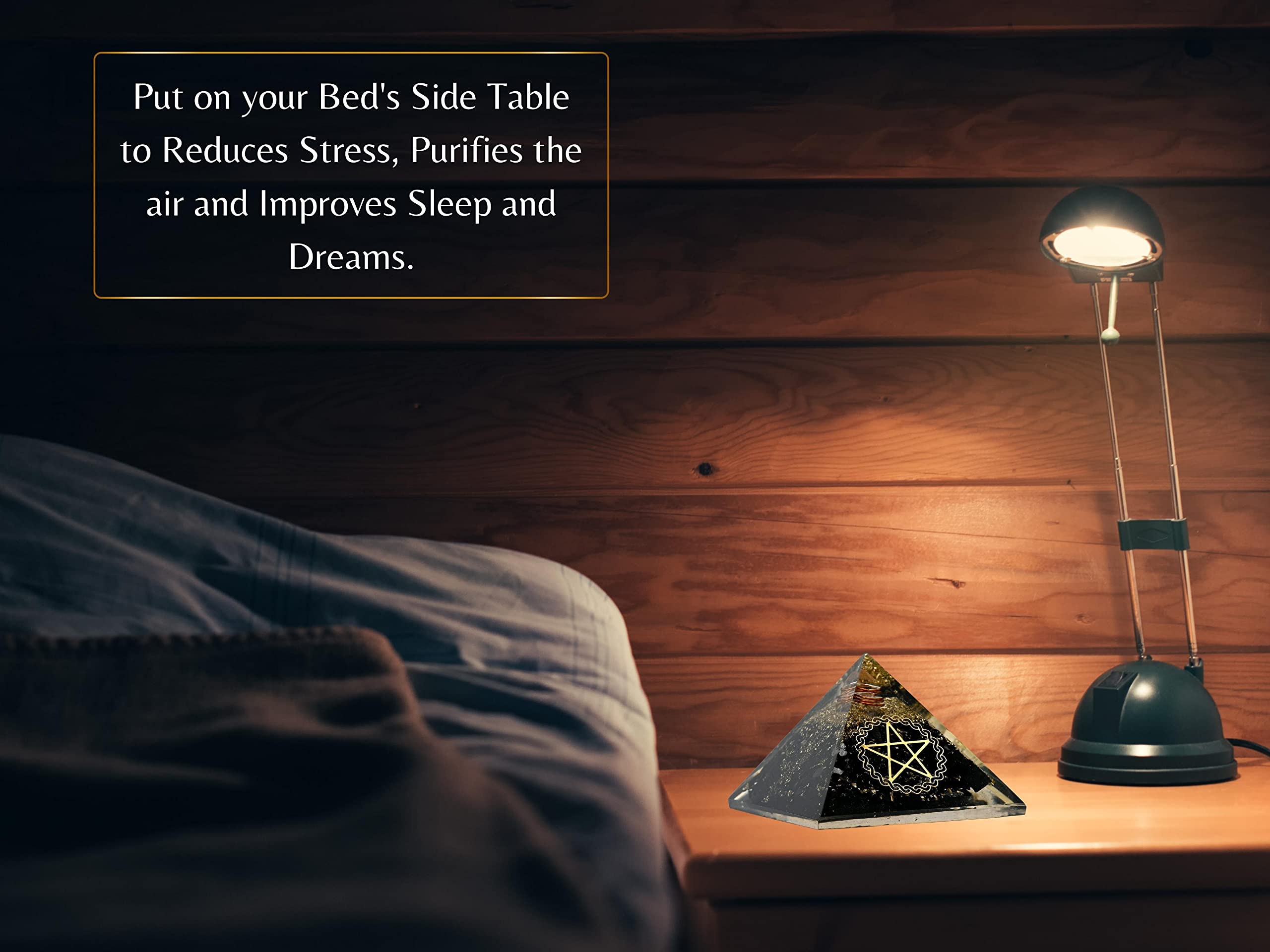 Amazing Gemstone pyramide protection énergie: espace de travail sain
