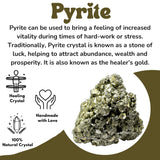 Amazing Gemstone pyrite brute – emballage velours cadeau