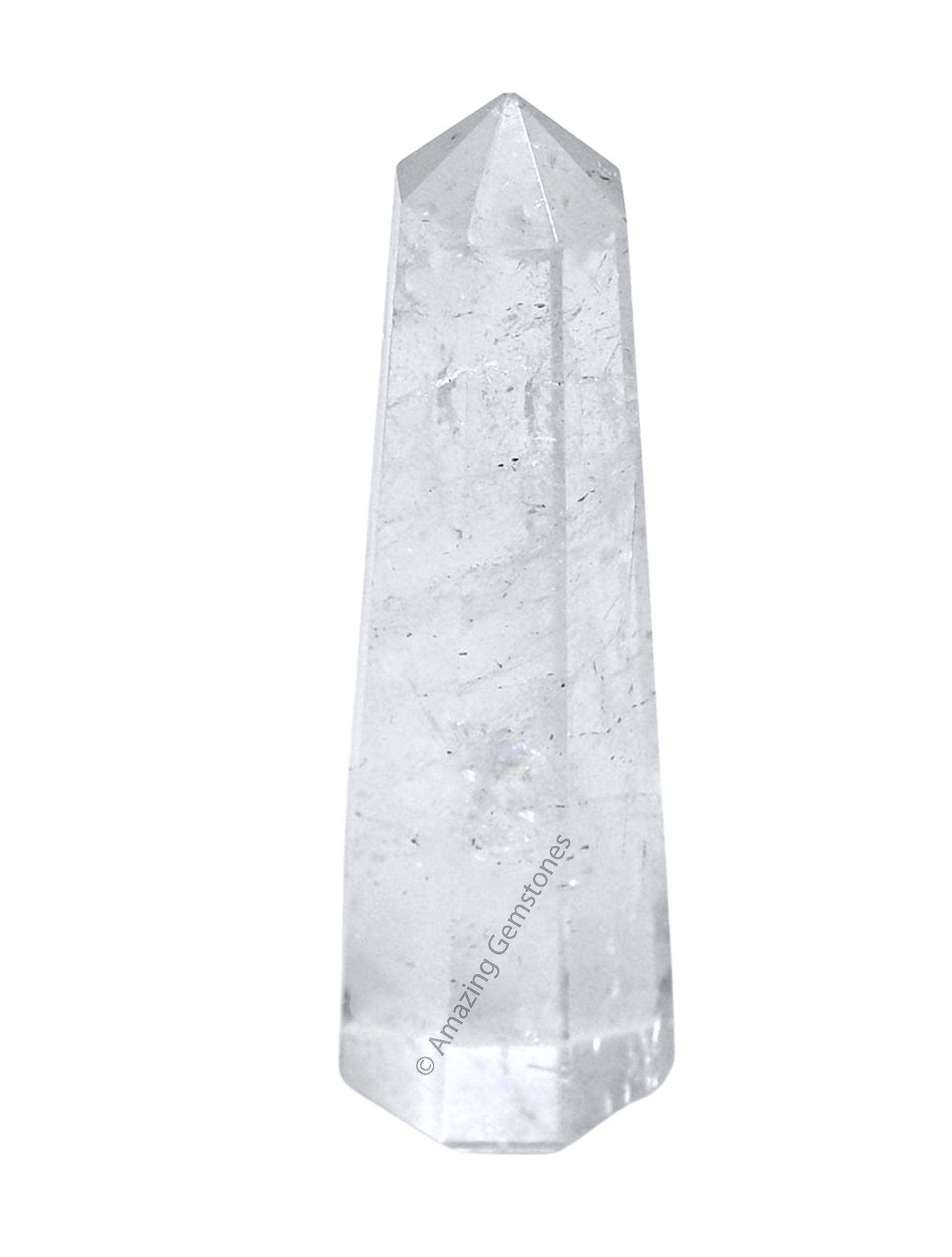 Amazing Gemstone quartz clair – Pointe énergie, dirigée pour méditation et concentration.