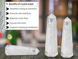 Amazing Gemstone quartz clair – pointe énergie pour purification d’espace et protection légère.