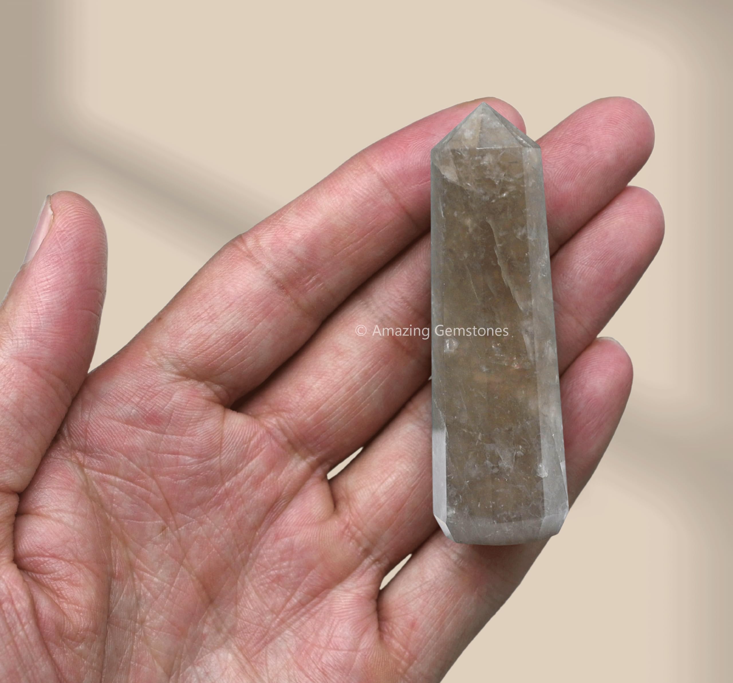 Amazing Gemstone quartz fumé tour - outil pratique pour diriger l'énergie dans une grille.