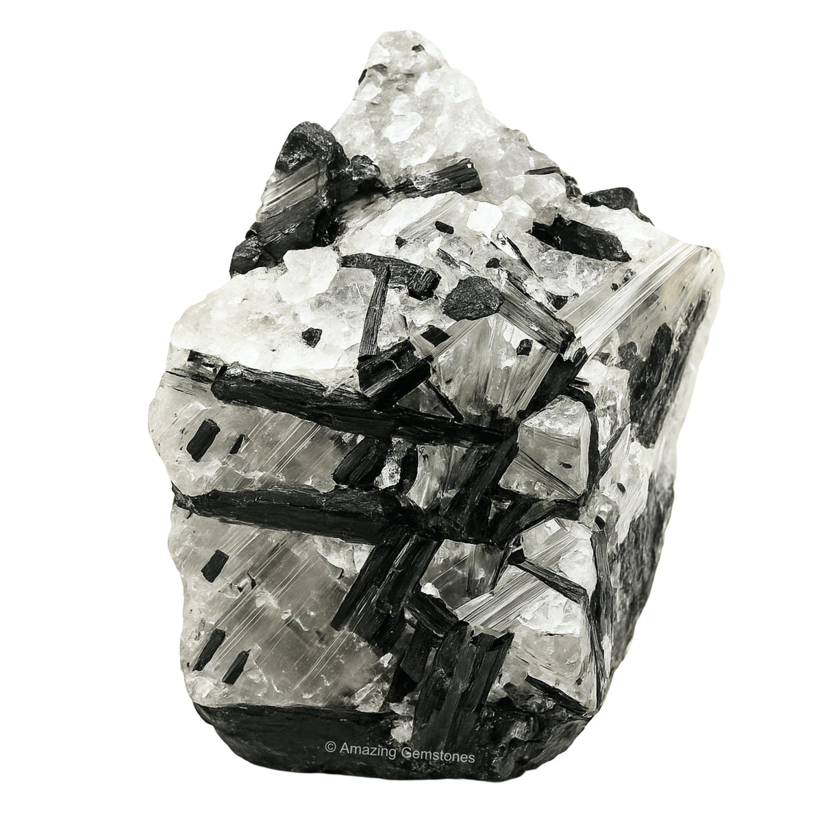 Marque Amazing Gemstone – quartz noir rutilé brut pour méditation et ancrage.