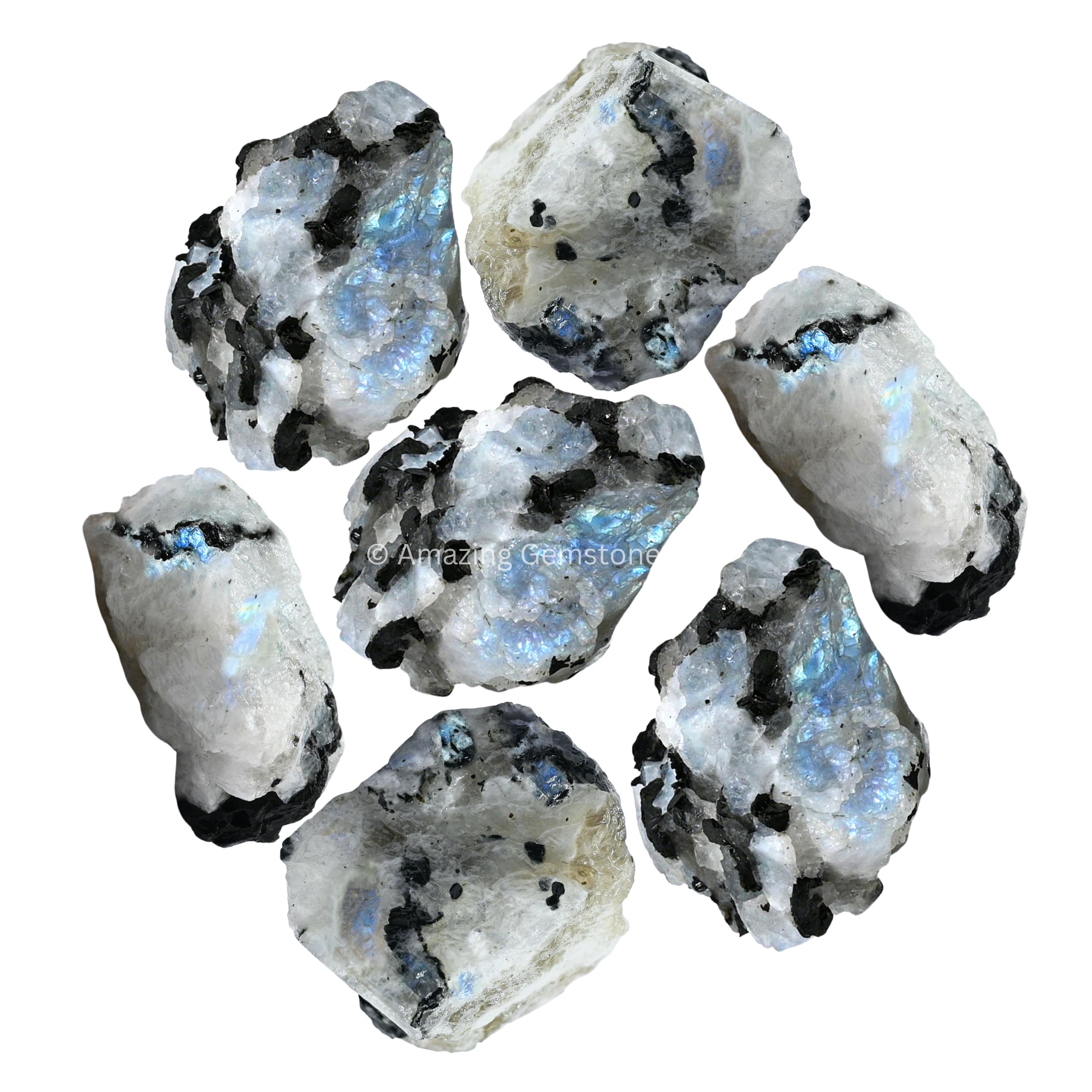 Rainbow Moonstone brut : équilibre et créativité.