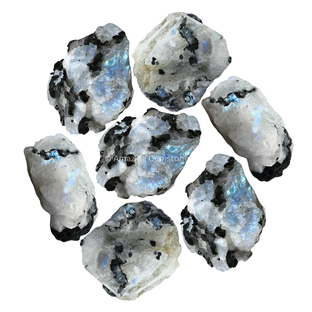 Rainbow Moonstone brut : équilibre et créativité.