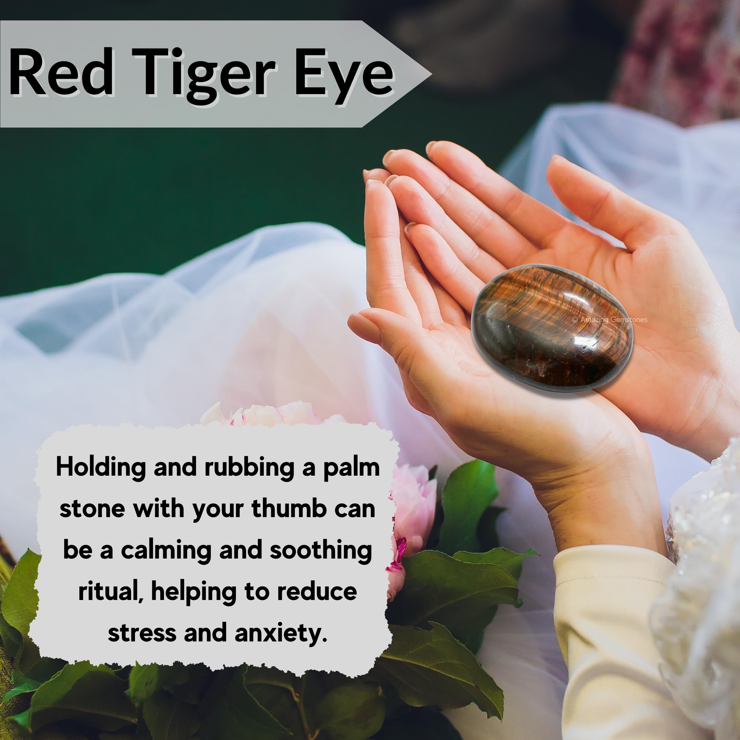 Amazing Gemstone reiki-bien-etre, pierre rouge favorise le calme intérieur.