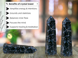 Outil Reiki Indigo Gabbro d'Amazing Gemstone pour centrer l’esprit