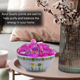 Pointe Rose Aura Quartz prête à offrir, cadeau unique et symbolique
