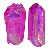 Rose Aura Quartz avec certificat d’authenticité, prêt à offrir dans sachet velours