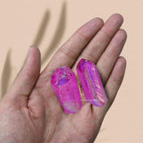 Pointe brute Rose Aura Quartz pour projets de bricolage et créativité guidée