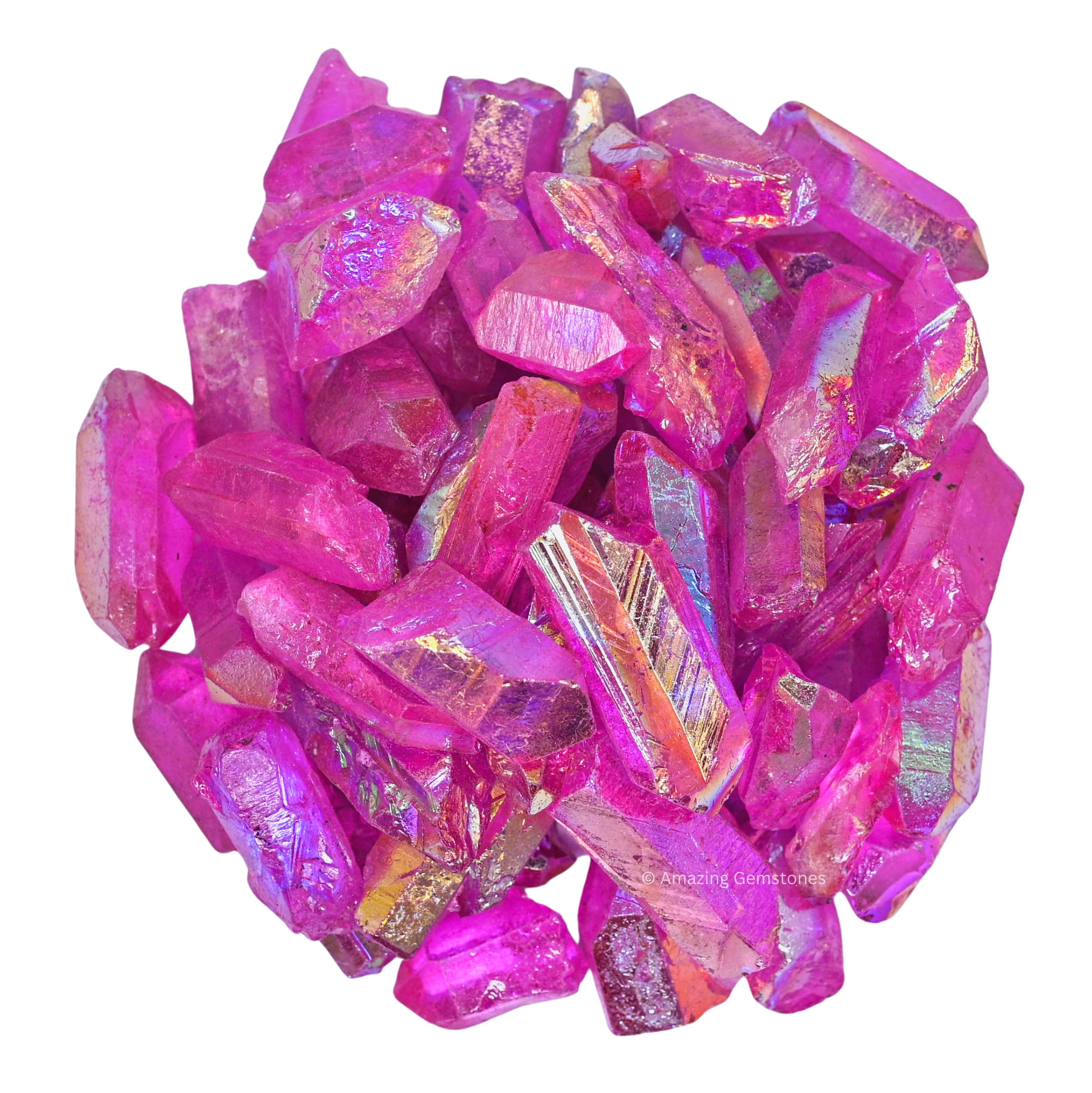 Amazing Gemstone Rose Aura Quartz – pointe brute pour méditation et énergie du cœur
