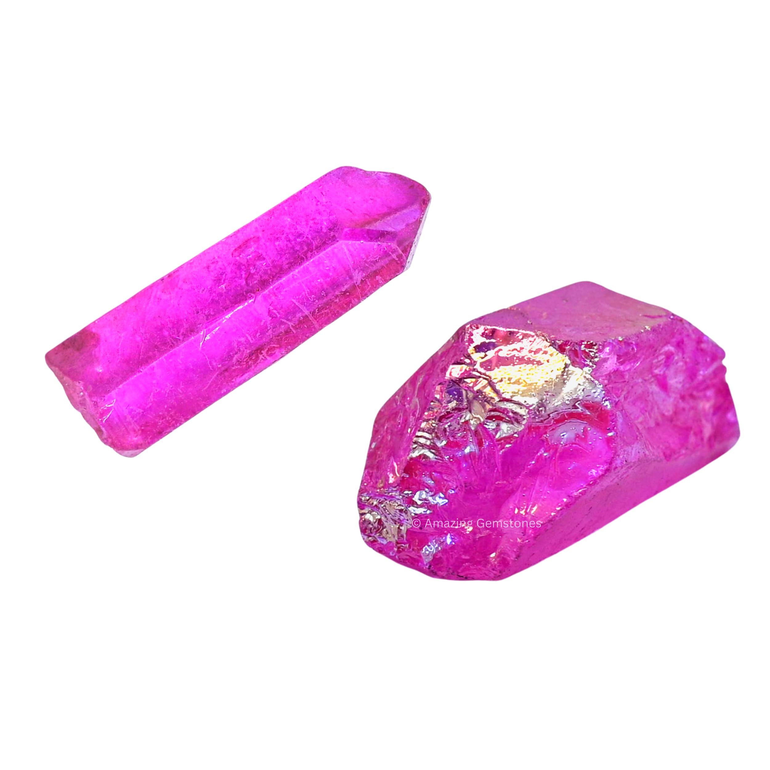 Pointe brute Rose Aura Quartz utilisée en méditation pour équilibrer les énergies