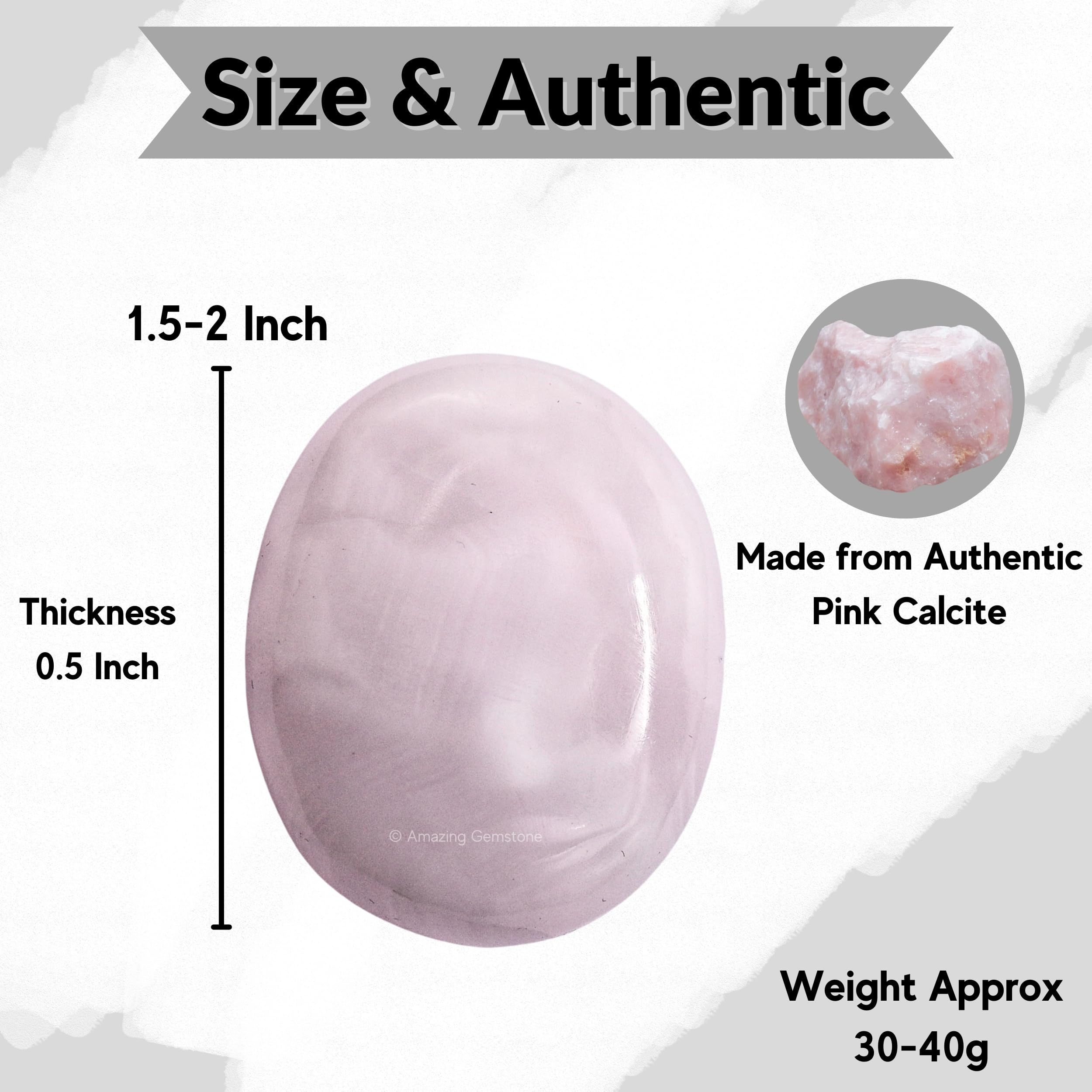 Amazing Gemstone calcite rose — pierre palmaire pour méditation et ambiance calme
