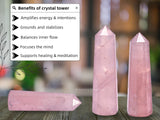 Grille cristal rose quartz Amazing Gemstone – support pour grille et intentions.