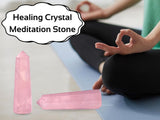 Pointe quartz rose Amazing Gemstone – concentration et sérénité au bureau.