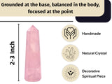 Pointe quartz rose Amazing Gemstone – purificateur d'air intérieur.