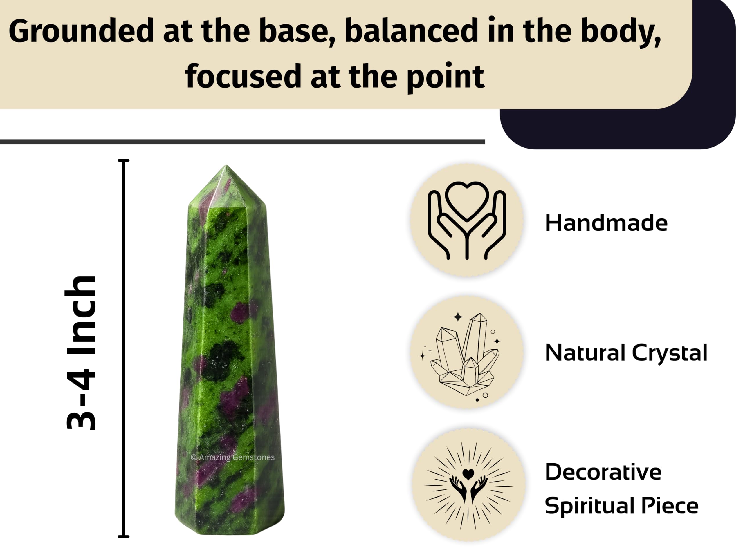 Amazing Gemstone Ruby Zoisite – purificateur d’air énergétique dans votre espace.