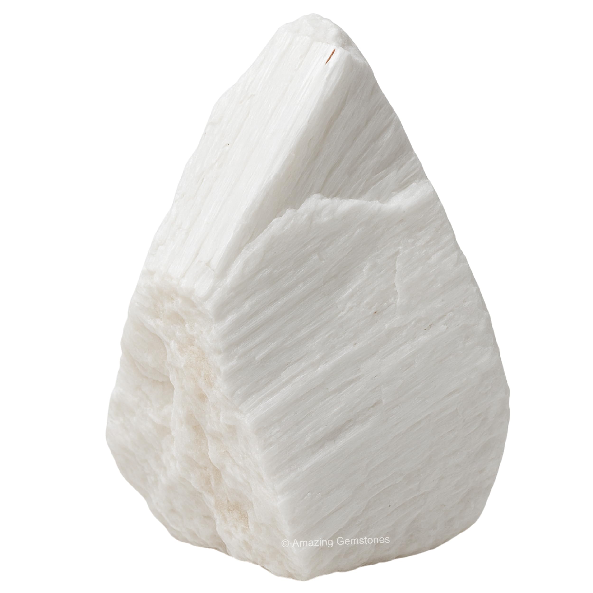 Pierre scolecite brute d'Amazing Gemstone prête au polissage et à la méditation.