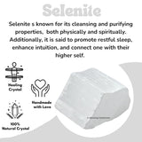 Amazing Gemstone Selenite ensemble-pierres - presentation parfaite pour collection.