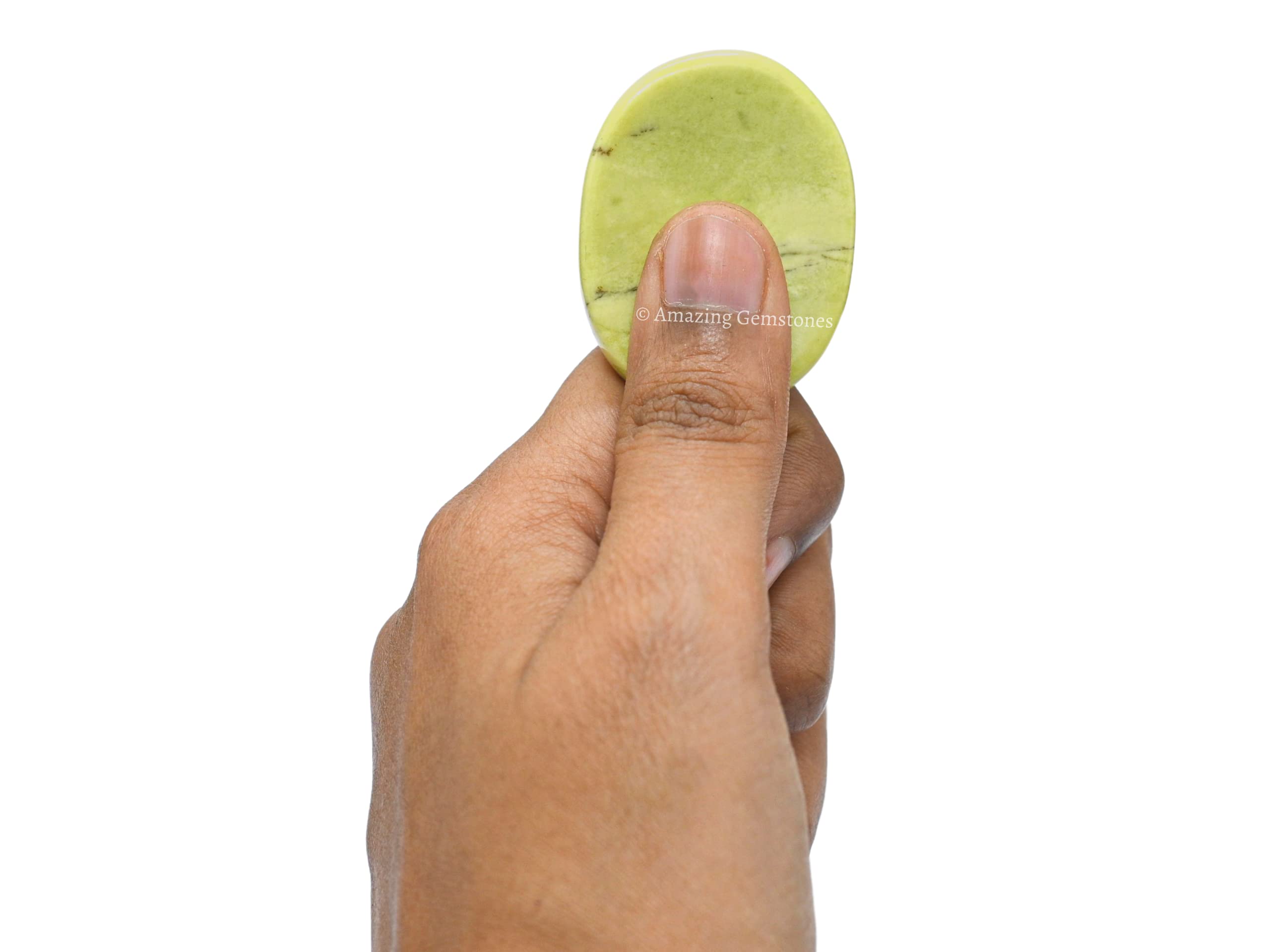 Amazing Gemstone serpentine – Petite pierre de paume, compagnon pour les rituels quotidiens.