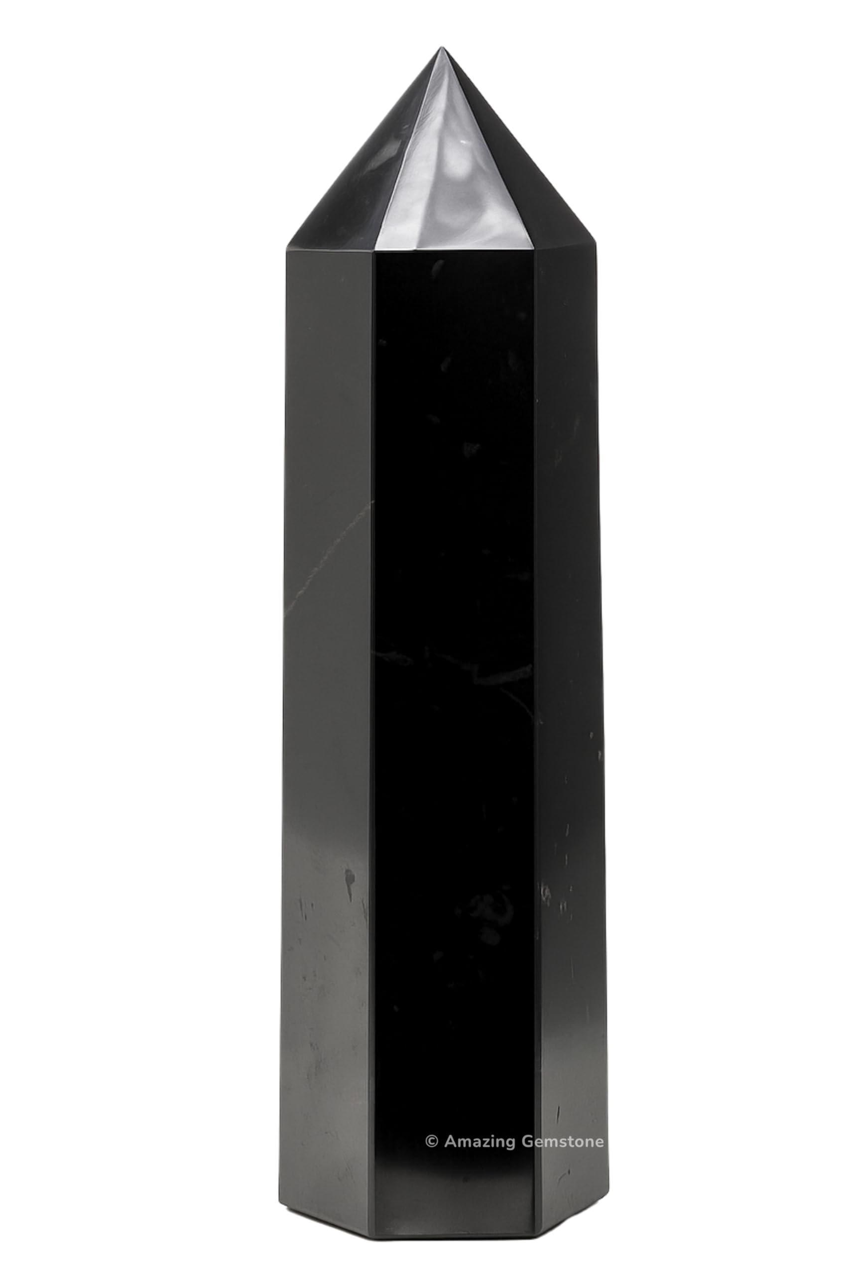 Amazing Gemstone – Tours de shungite, pointe purifiante et focalisatrice d energie