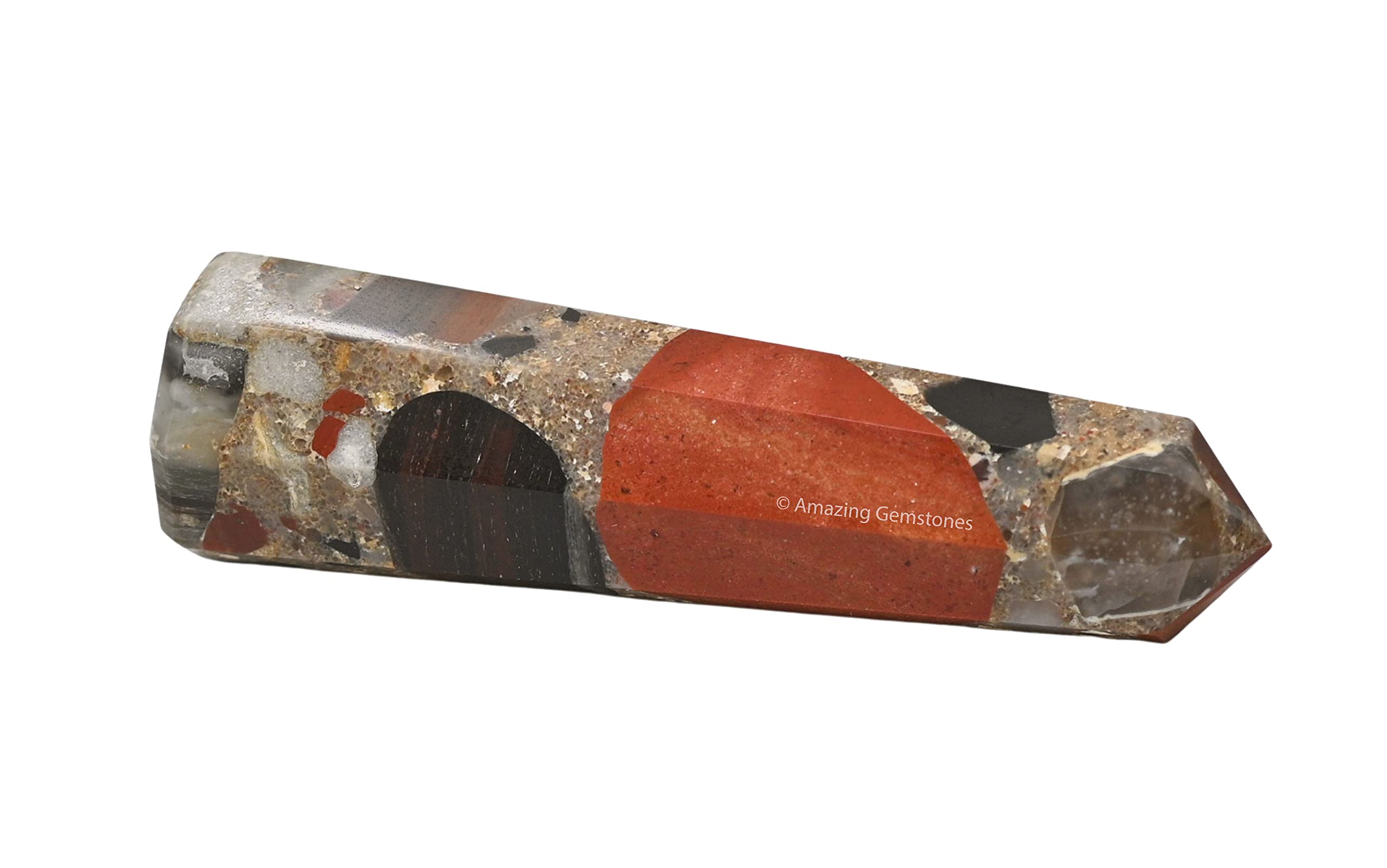 Amazing Gemstone Spotted Jasper tour en cristal, outil indispensable pour méditation et concentration