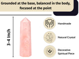 Amazing Gemstone Star Rose Quartz Tour Déco bureau apportant équilibre visuel.