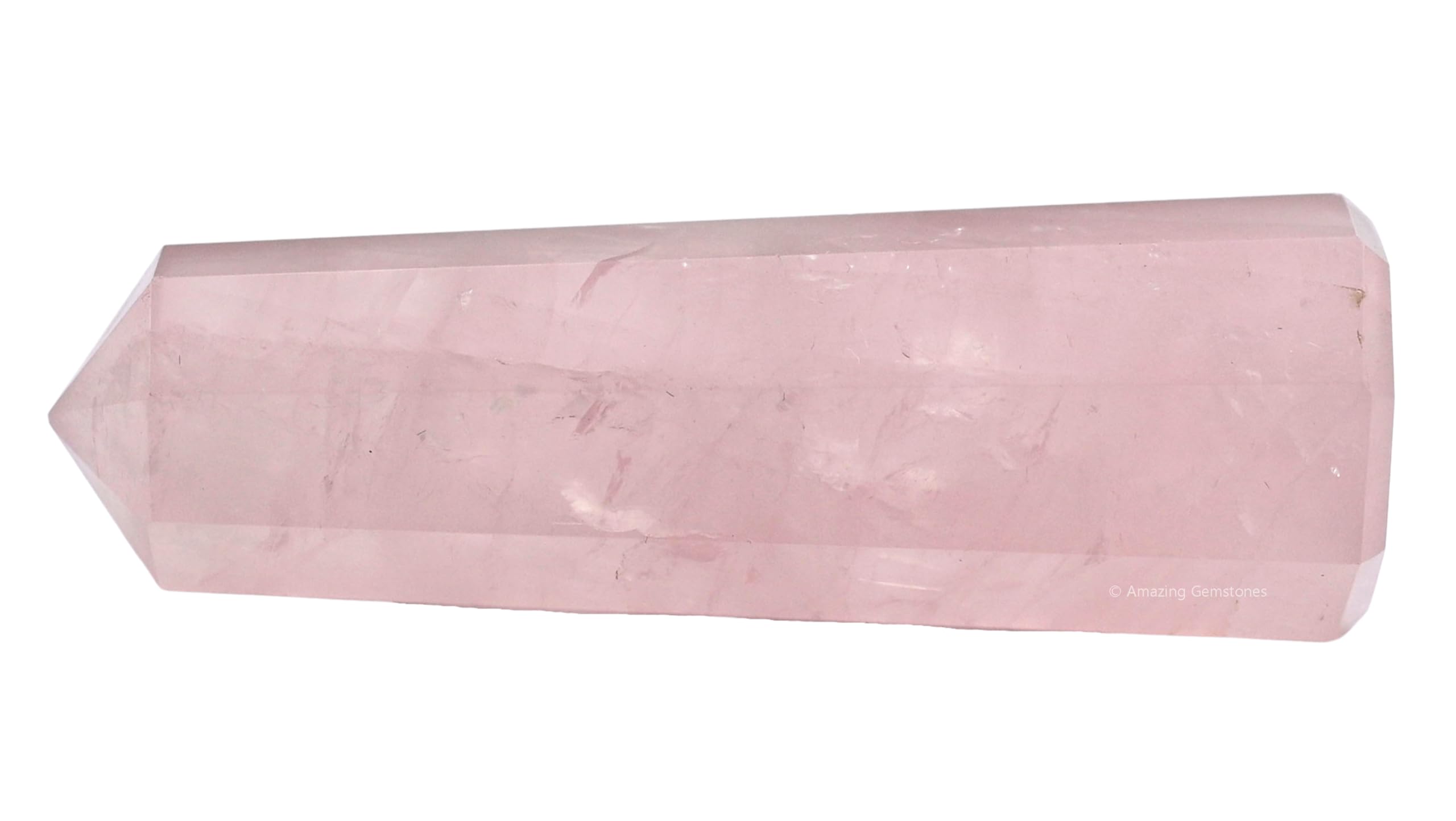 Amazing Gemstone Star Rose Quartz Tour Énergie focalisée pour purification d’espace.