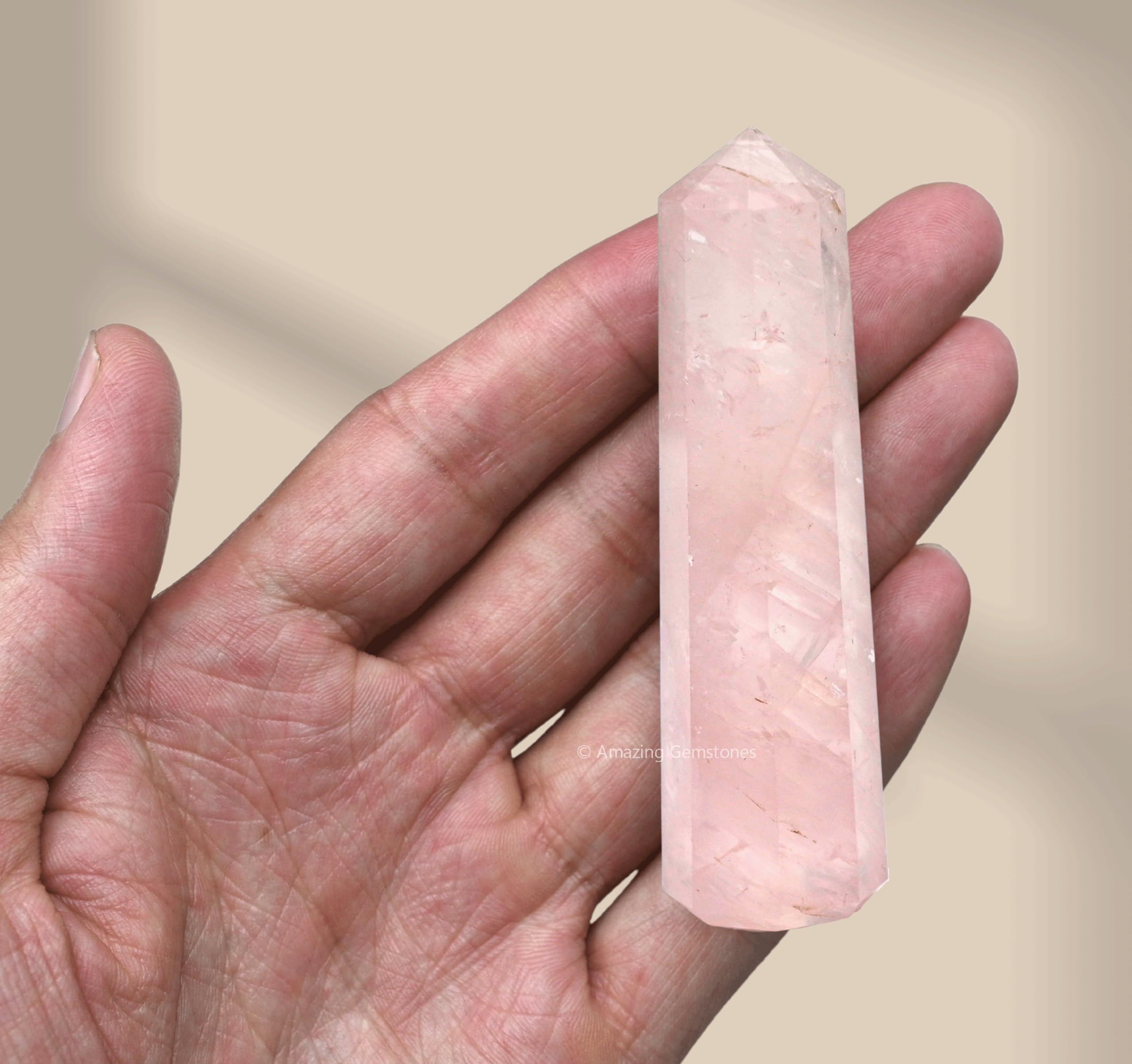 Amazing Gemstone Star Rose Quartz Tour Grille centrale pour point focal.