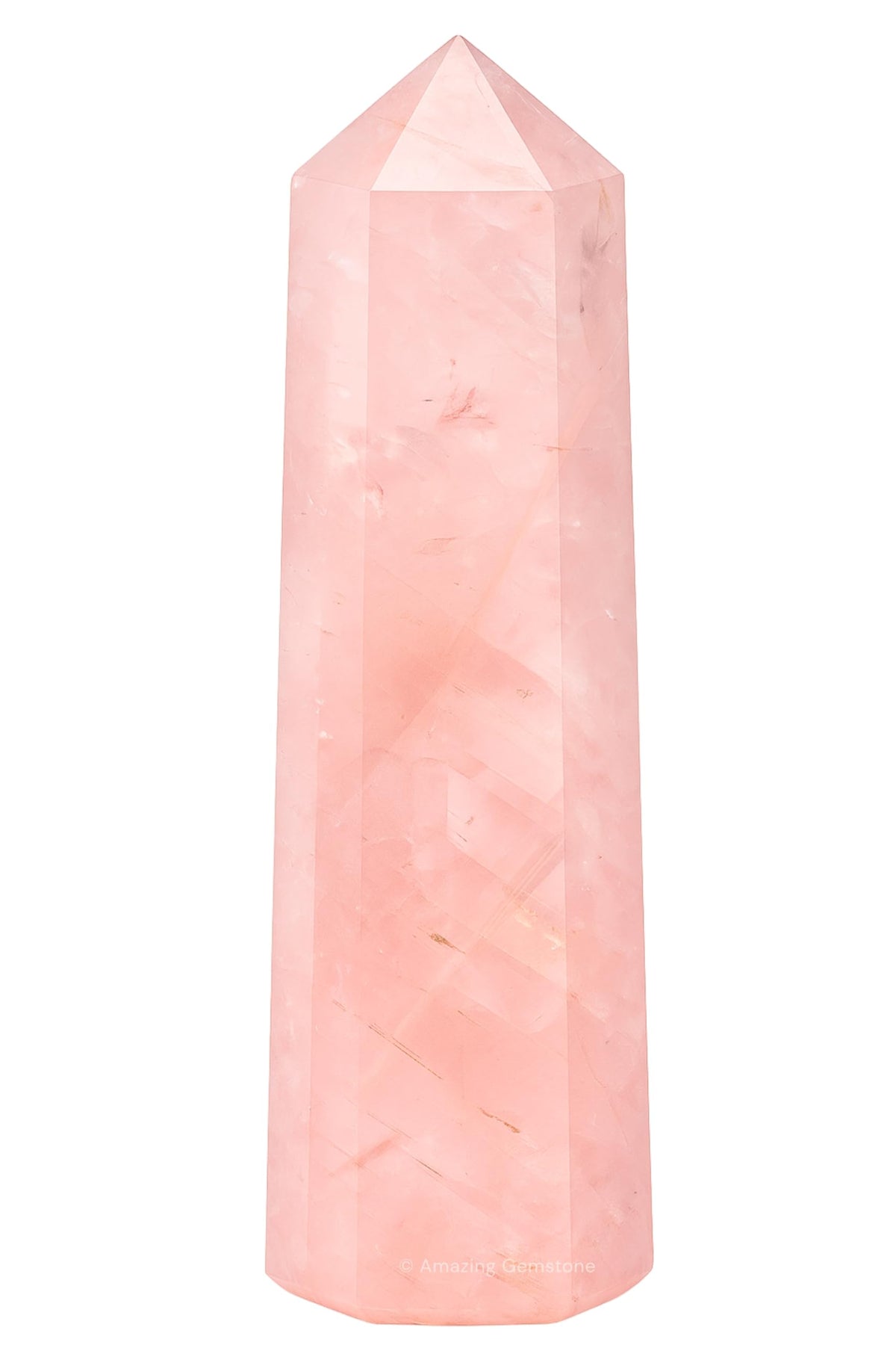 Amazing Gemstone Star Rose Quartz Tour Pointe de cristal scintillante pour énergie dynamique.