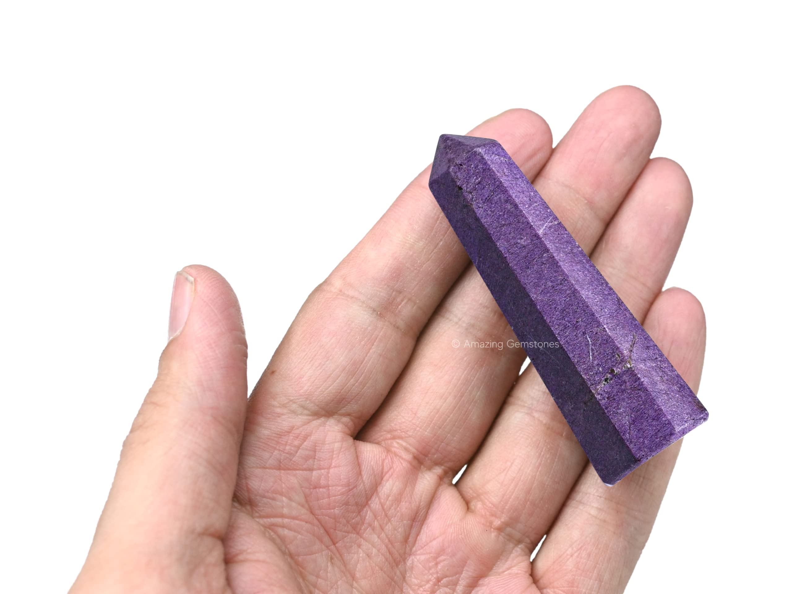 Amazing Gemstone Stichtite Point central de grille cristal pour intentions.